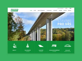 Stránky pre stavebnú firmu Firesta