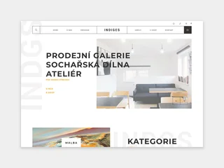 Stránky online galérie INDIGES