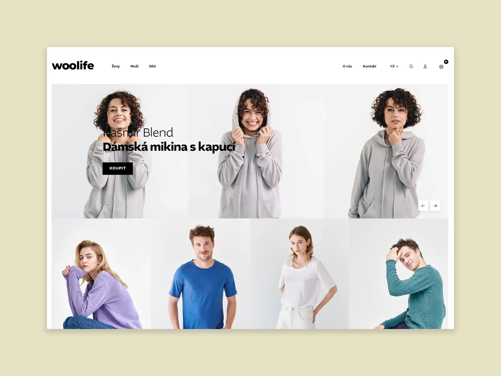 Moderný internetový obchod Woolife